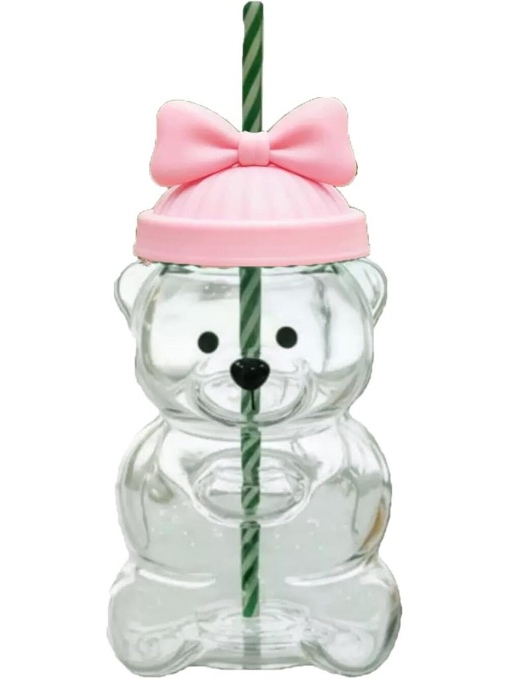 Cute Bear Sucker Cup 20 oz with Lid & Straw - Perfect for Coffee, Cocktails